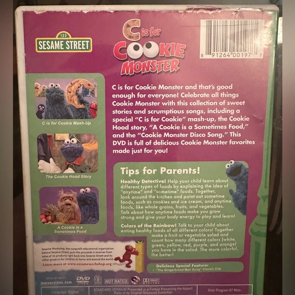 Sesame Street Cookie Monster DVD-C is for Cookie Monster